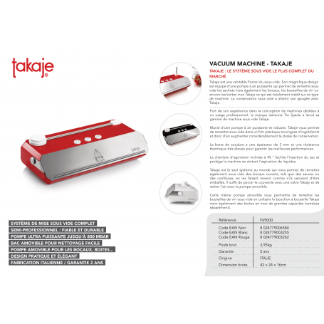 Machine sous vide Takaje Blanche