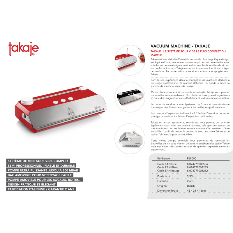 Machine sous vide Takaje Noire