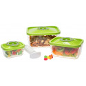 Pack de 3 boîtes en VERRE et Pompe manuelle - Port inclus