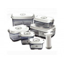 Pack de 4 boîtes plus une pompe manuelle sans BPA